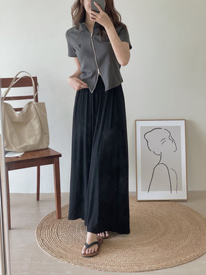 Wide Flare Maxi Skirt / 莫代尔大裙摆裙