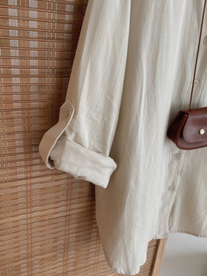 Chic Casual Shirt  / Polo尖领干练宽松衬衣