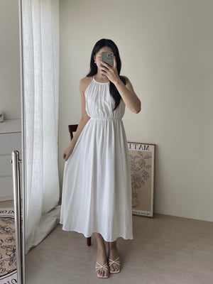 Avril Halterneck Dress / 挂脖后腰镂空长裙