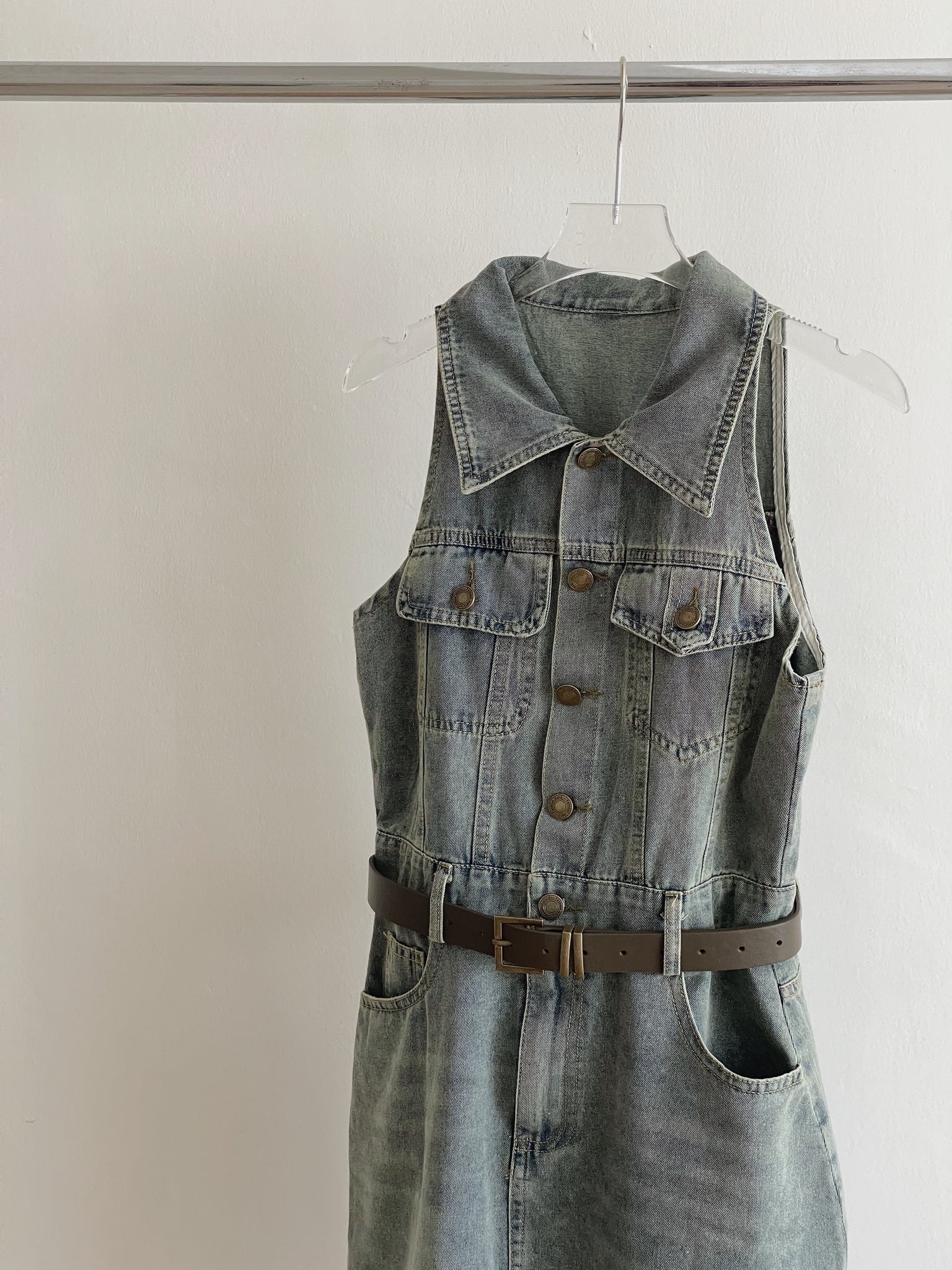 Urban Denim Dress / 复古牛仔连身短裙