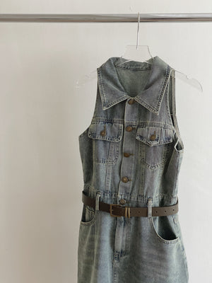 Urban Denim Dress / 复古牛仔连身短裙