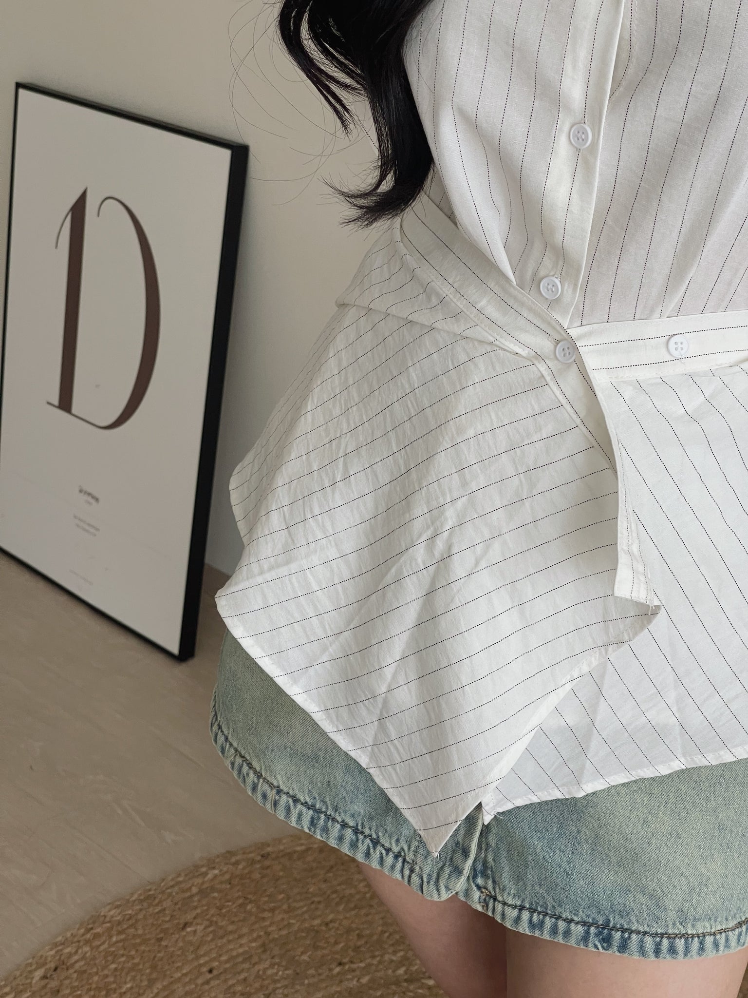 Pattern Striped Shirt / 设计感不规则条纹衬衫