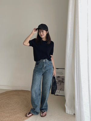 Cross Pockets Jeans / 设计感口袋牛仔长裤