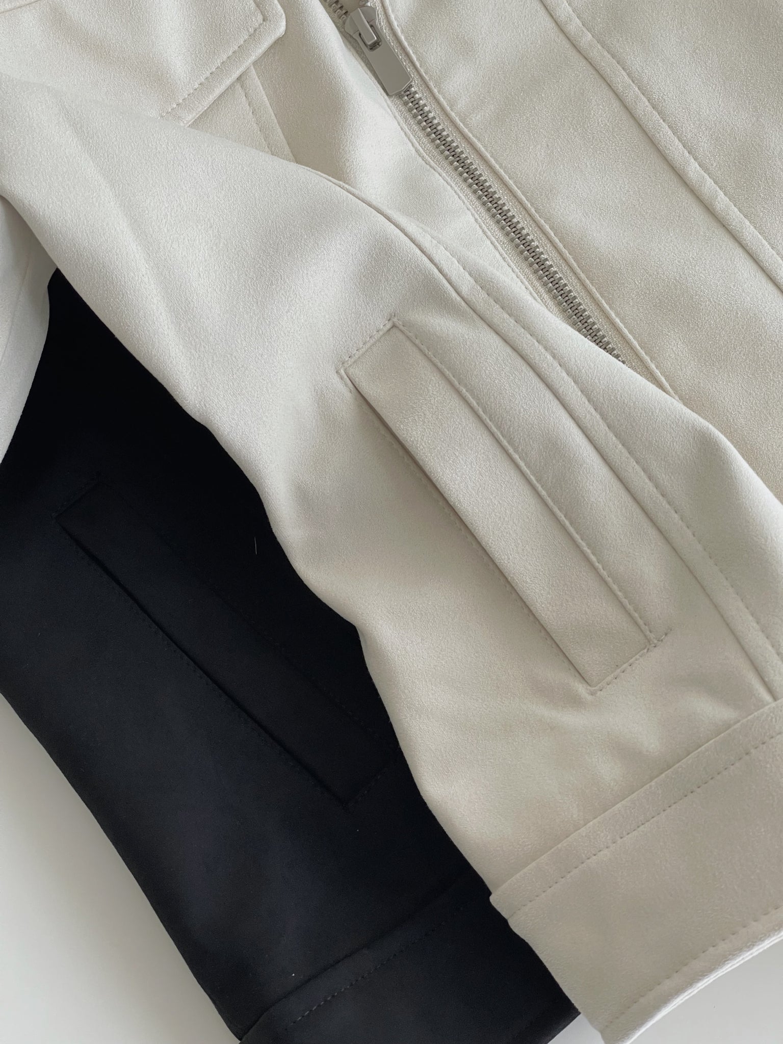 Suede Fitted Jacket / 秋天麂皮绒修身显瘦外套