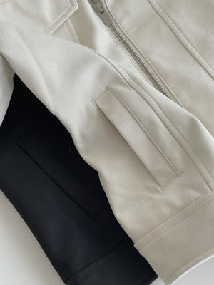 Suede Fitted Jacket / 秋天麂皮绒修身显瘦外套