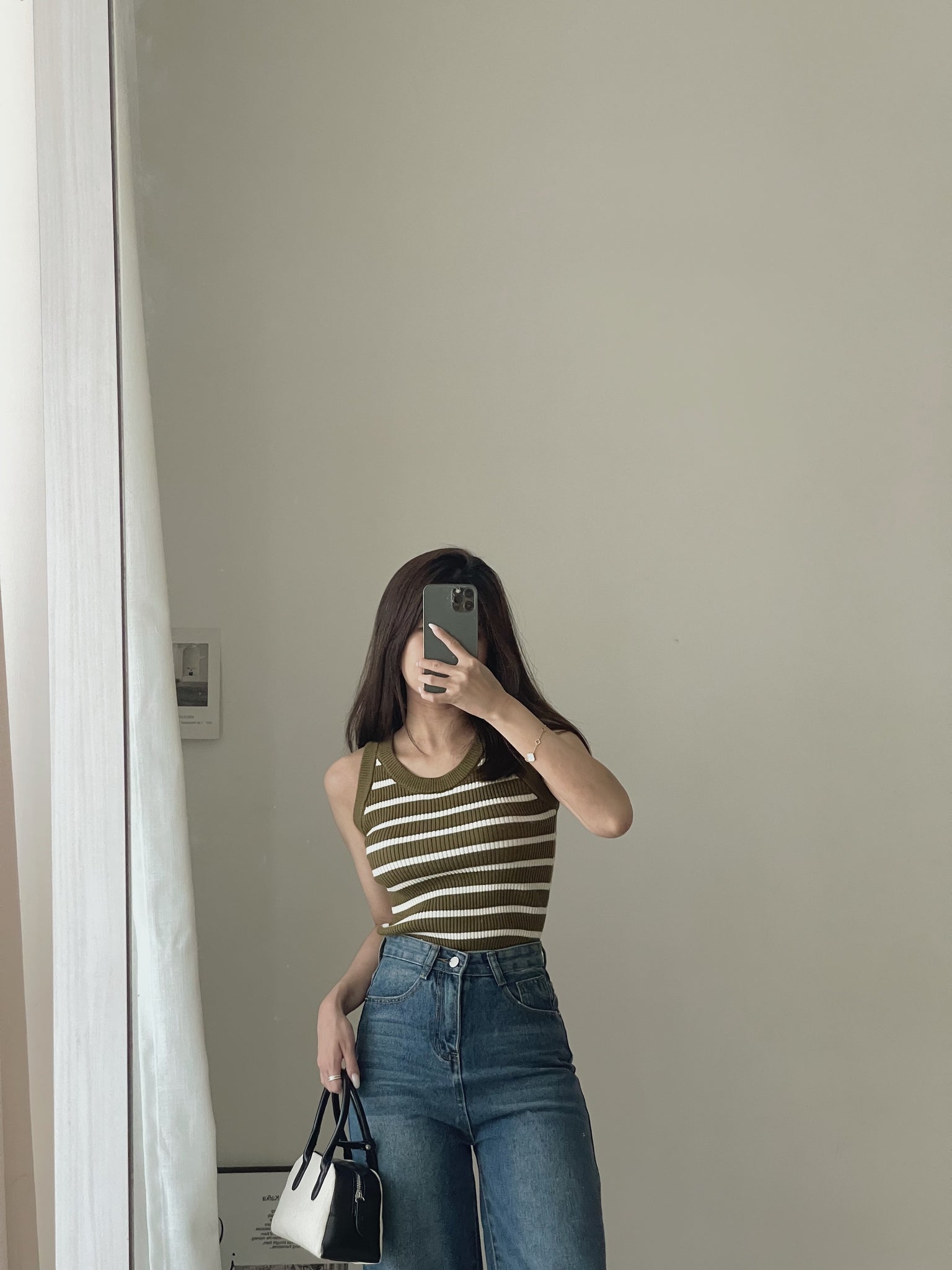 Stripes Stretchy Top / 高弹条纹针织上衣