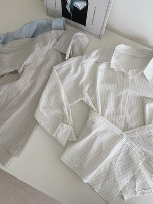 Pattern Striped Shirt / 设计感不规则条纹衬衫