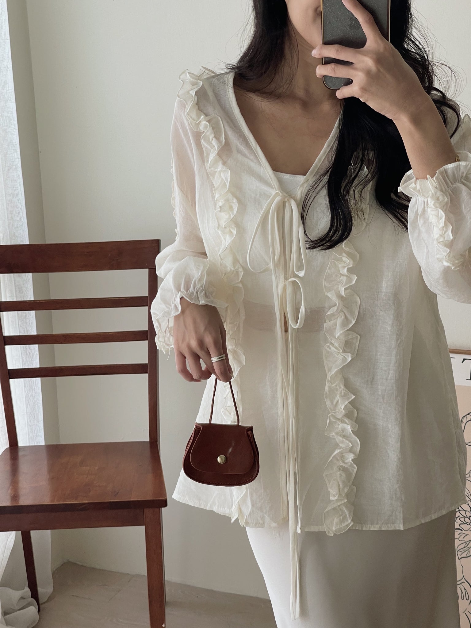 Ruffles Transparent Outer / 木耳边透视遮肉外衣 – D A R K A