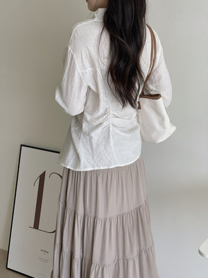 Laia Ruched Shirt / 设计感抽皱衬衫