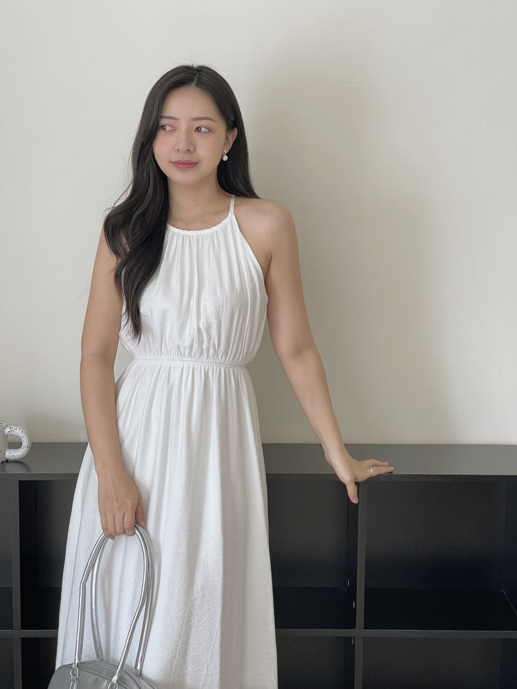 Avril Halterneck Dress / 挂脖后腰镂空长裙