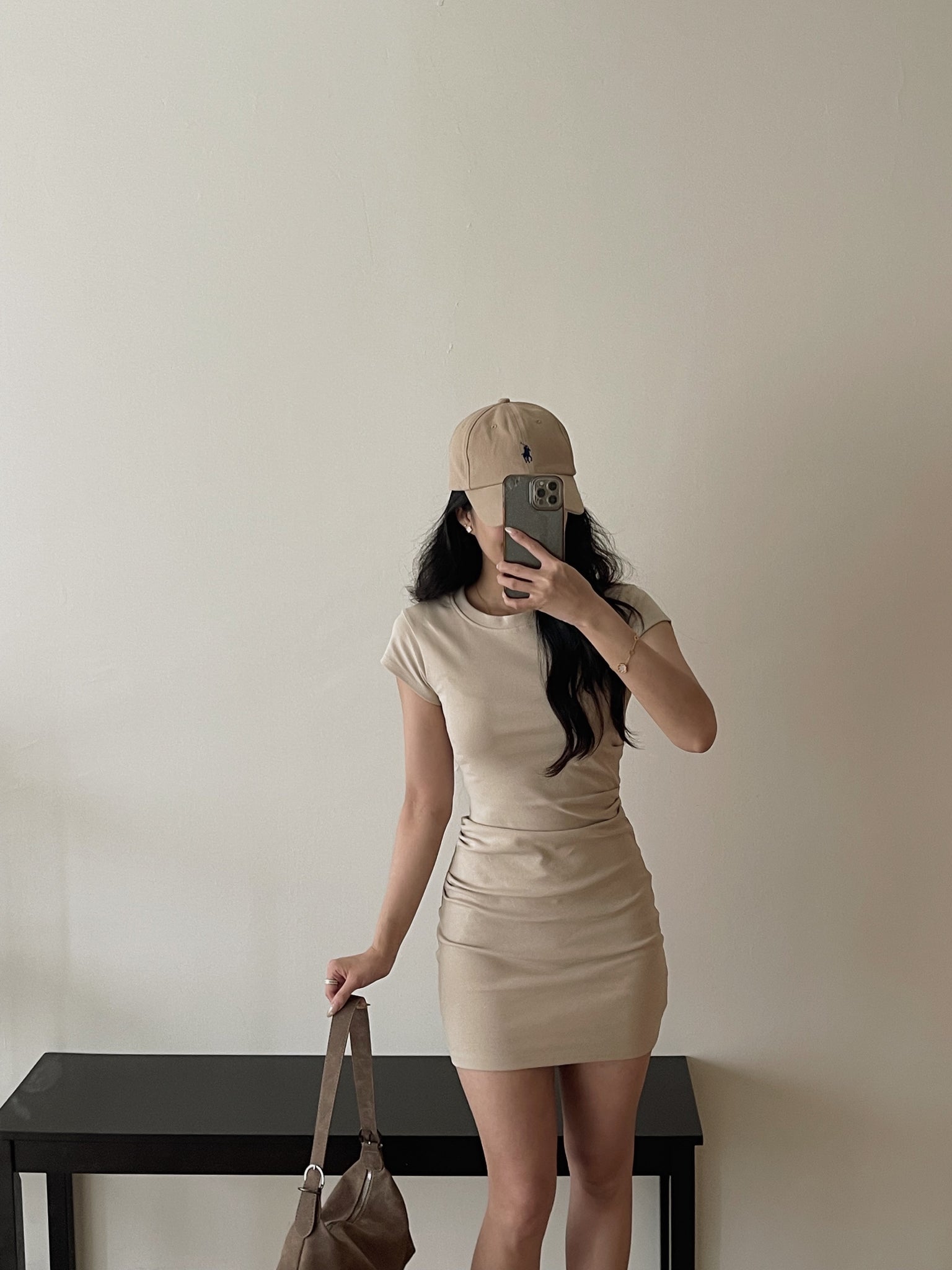 Basic Slim Dress / 基础捏皱收腰连衣裙
