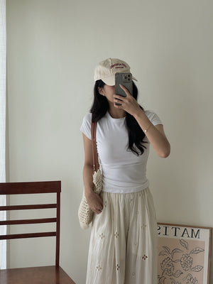 Basic Cotton Tee / 纯色基础棉质修身T恤