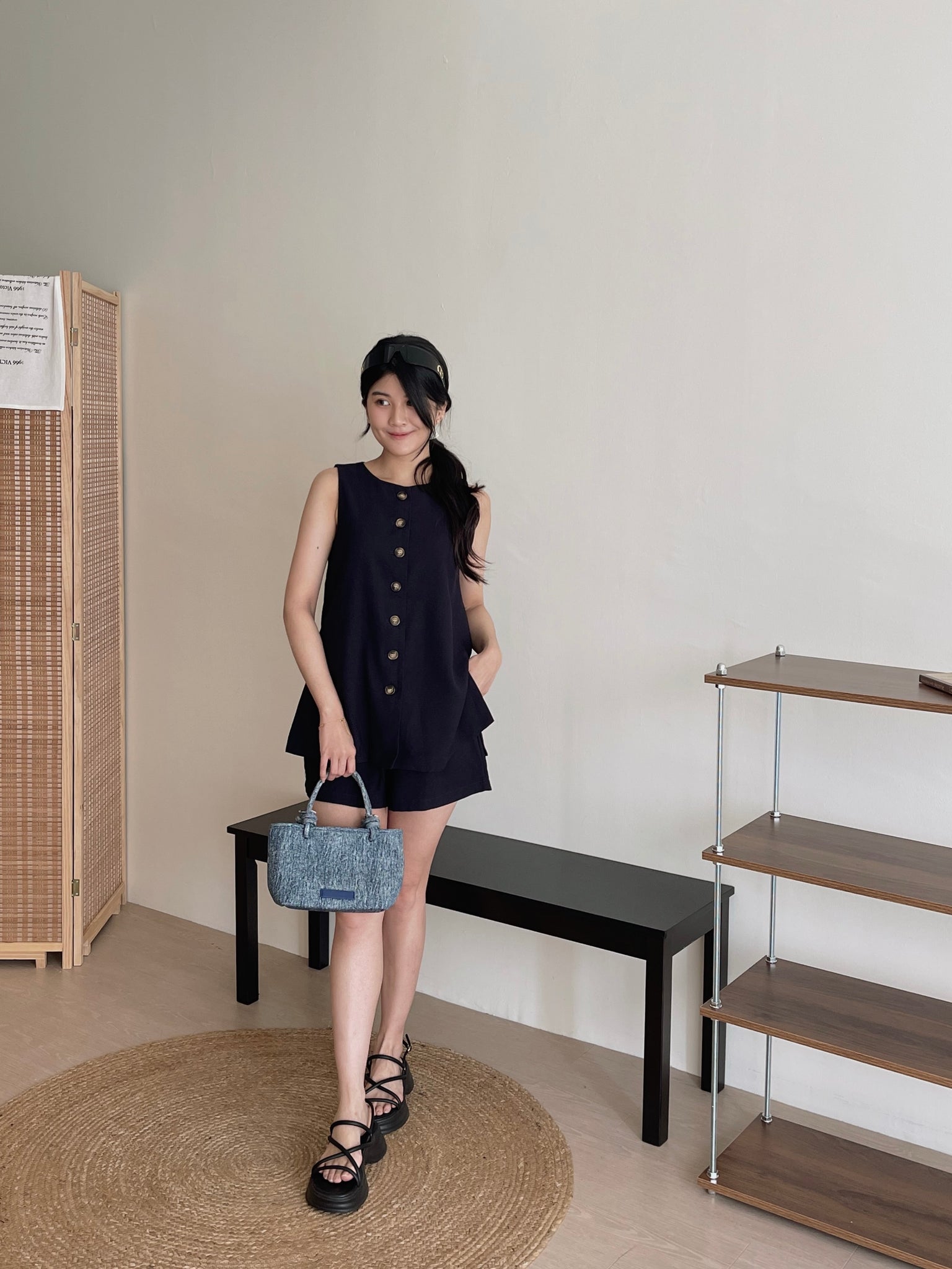 Hazel Old Money Style Set / 老钱风休闲马甲短裤套装