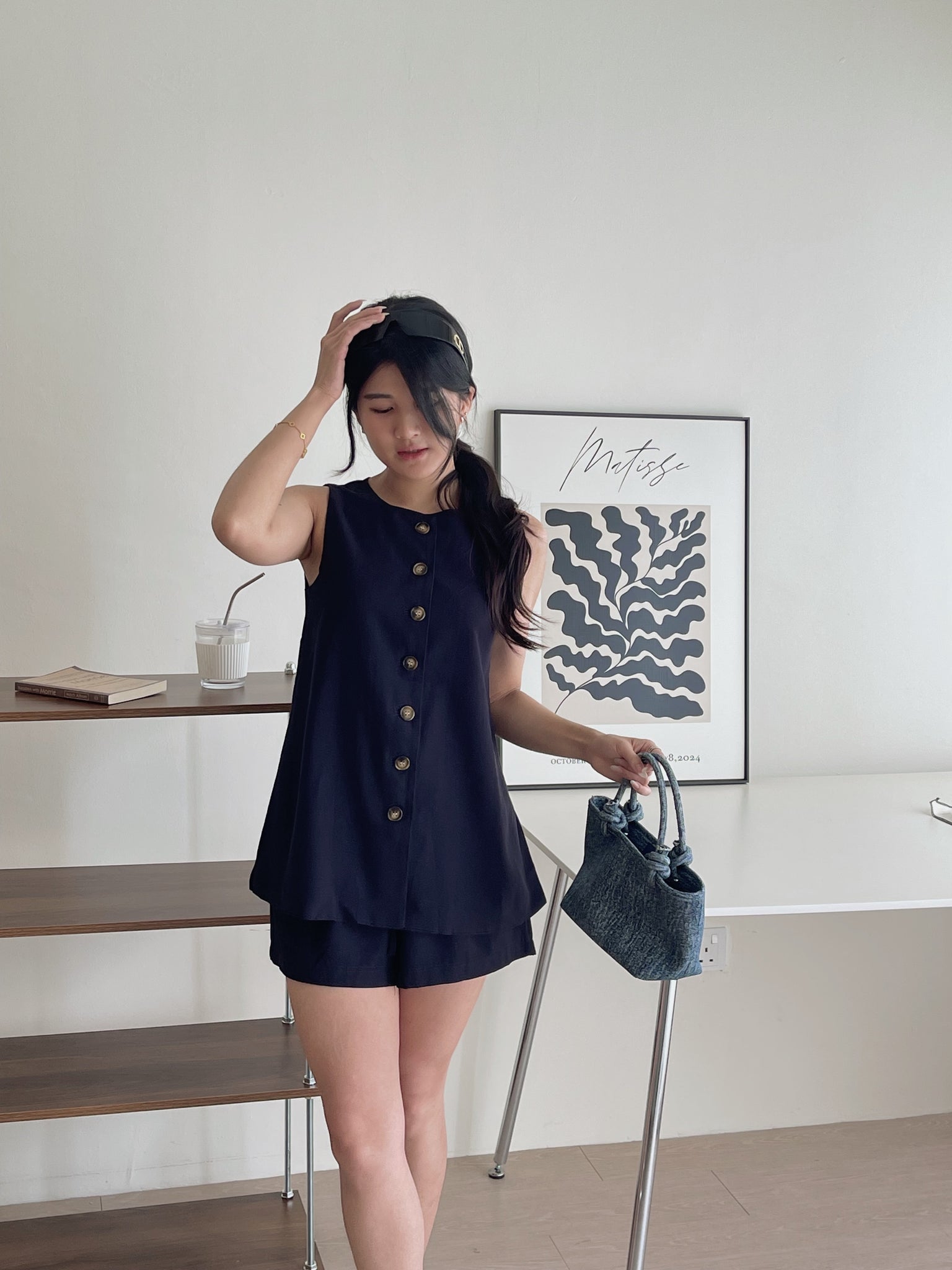 Hazel Old Money Style Set / 老钱风休闲马甲短裤套装