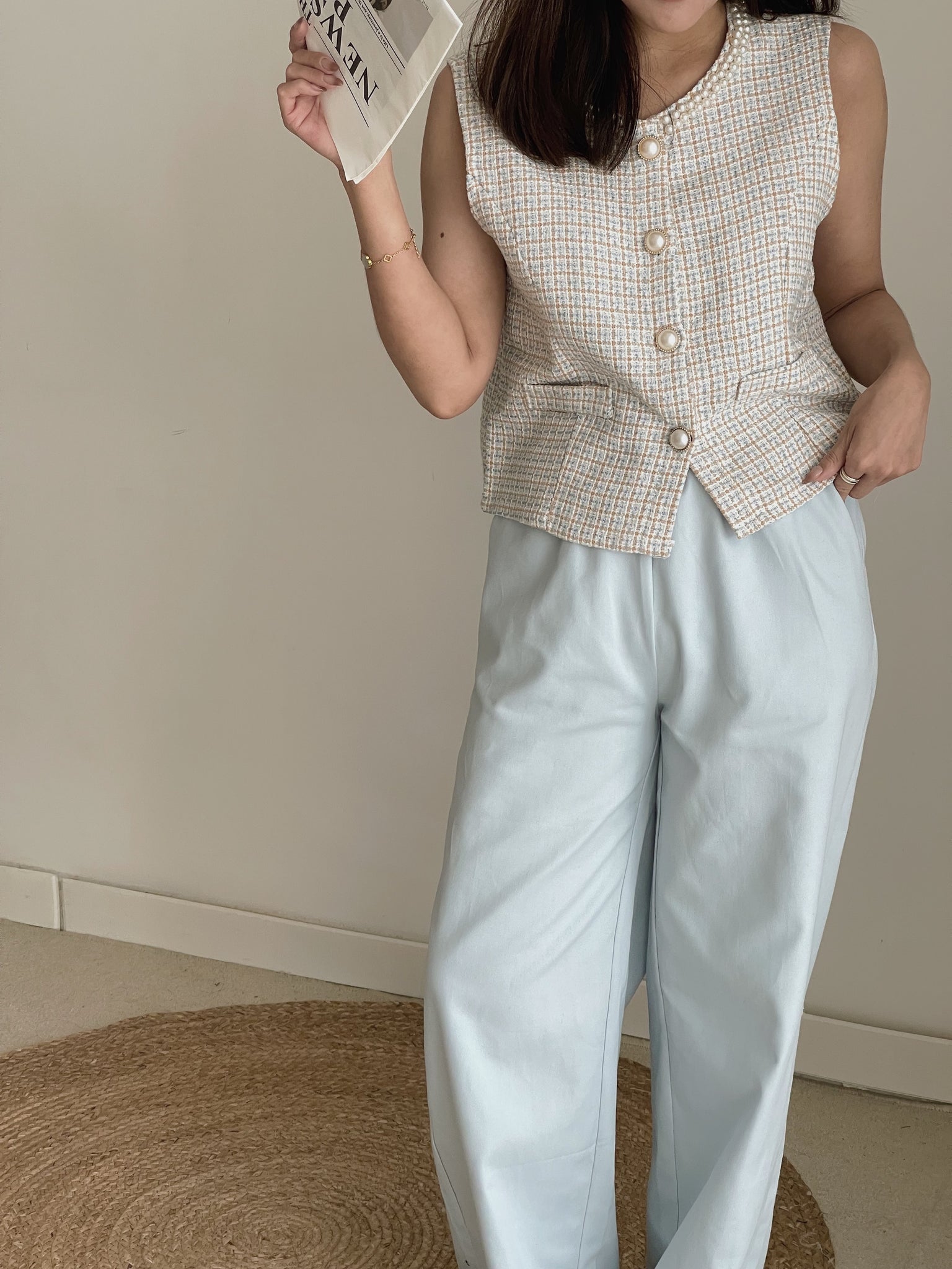 Wide Pull-On Pants / 松紧抽绳阔腿百搭裤