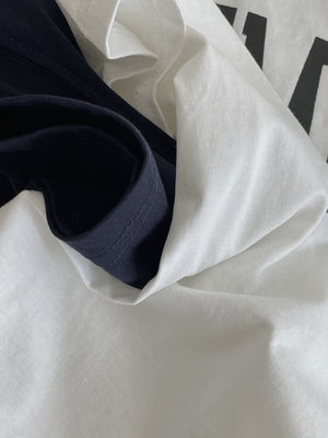 Letters Drop Shoulder Tee / 字母宽领落肩T恤