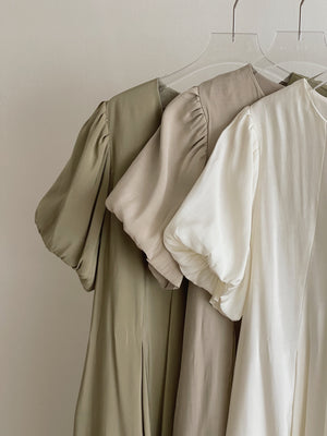 Anais Puff Sleeves Dress / 韩风泡泡袖连身裙