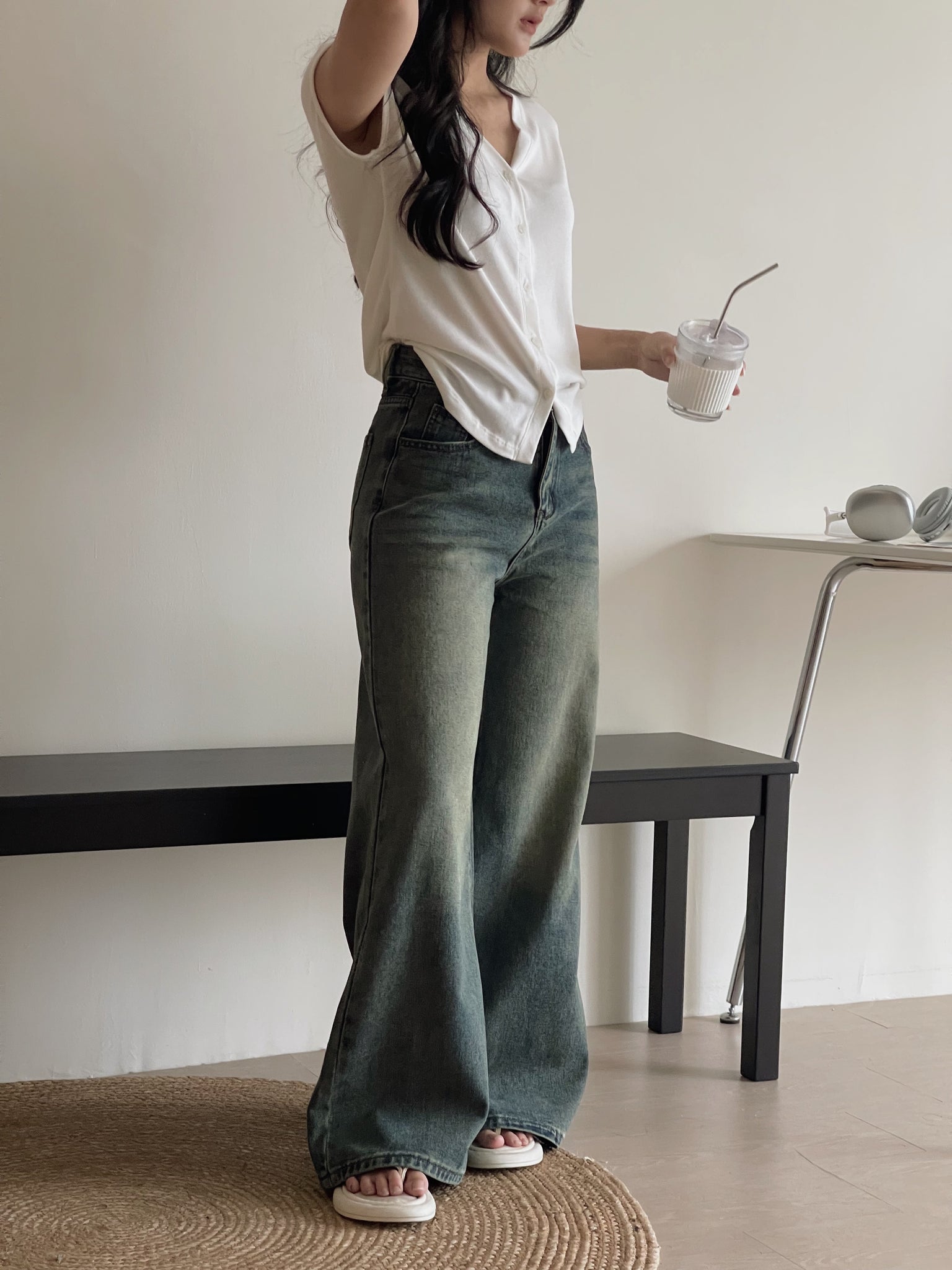 Retro Baggy Jeans Trousers / 复古阔腿拖地牛仔裤