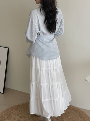 Pattern Striped Shirt / 设计感不规则条纹衬衫