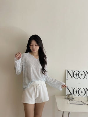 Cozy Snowflake Top / 松弛感‌雪花棉罩衫