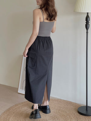 Pockets Cargo Skirt / 甜酷直筒工装裙