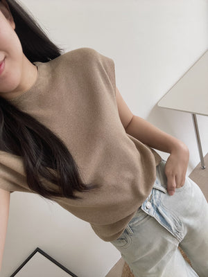 Mock Neck Knit Top / 半高领针织上衣