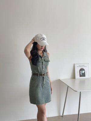 Urban Denim Dress / 复古牛仔连身短裙
