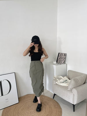 Cargo Elastic Midi Skirt / 速干弹力工装裙