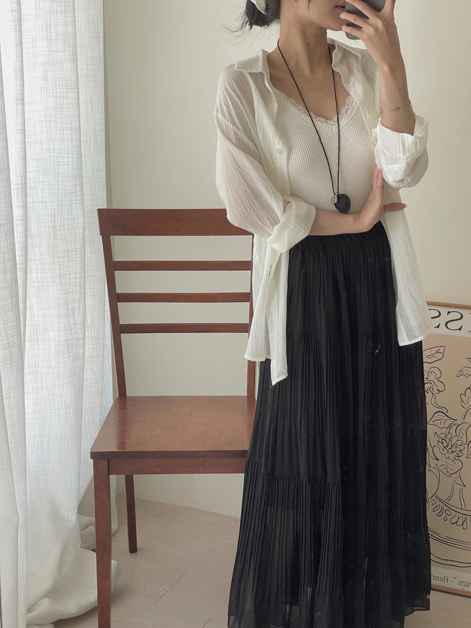 Cloudlight Pleated Tiered Skirt / 百褶飘逸蛋糕半身裙