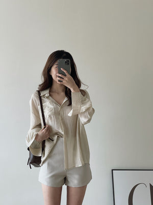 Ootd Sheer Shirt / 肌理感防晒薄衬衫