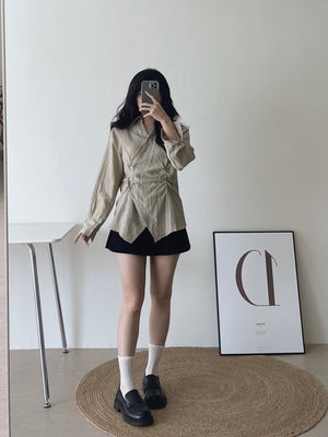 Laia Ruched Shirt / 设计感抽皱衬衫