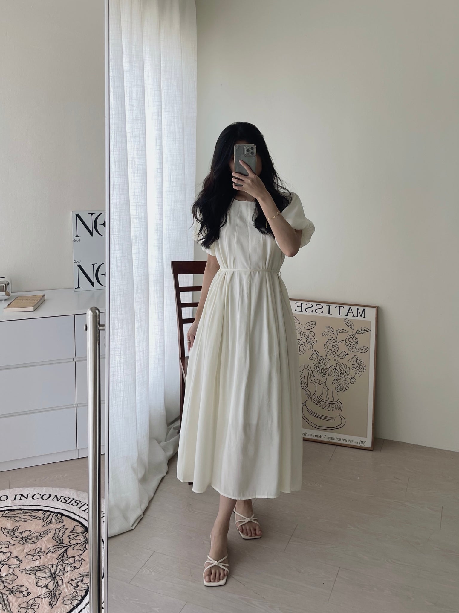 Anais Puff Sleeves Dress / 韩风泡泡袖连身裙