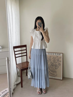 Cloudlight Pleated Tiered Skirt / 百褶飘逸蛋糕半身裙