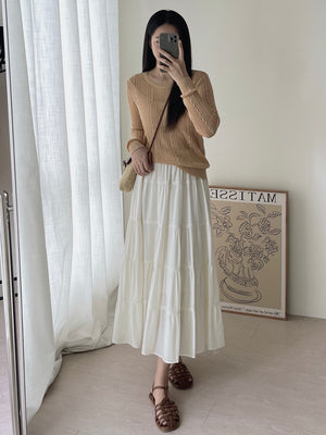 Hole Knit Sweater / 镂空针织长袖衫