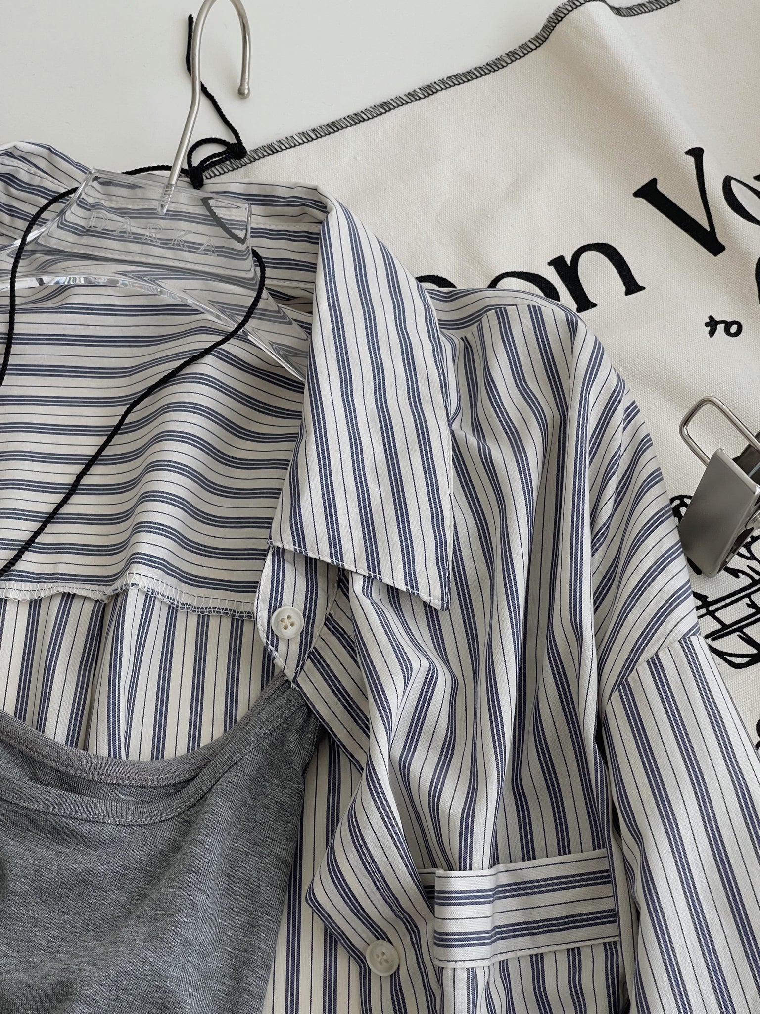 Striped Effortless 3pcs Set / 条纹慵懒风三件套