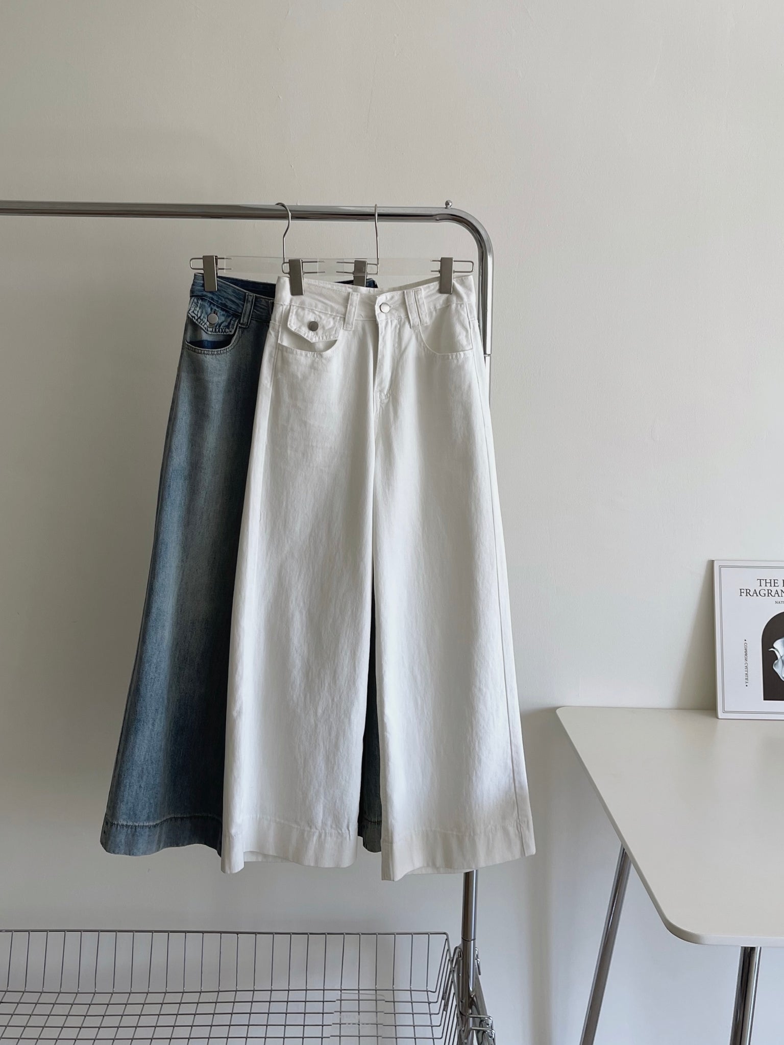 Denim Wide Cropped Pants / 牛仔宽松阔腿九分裤