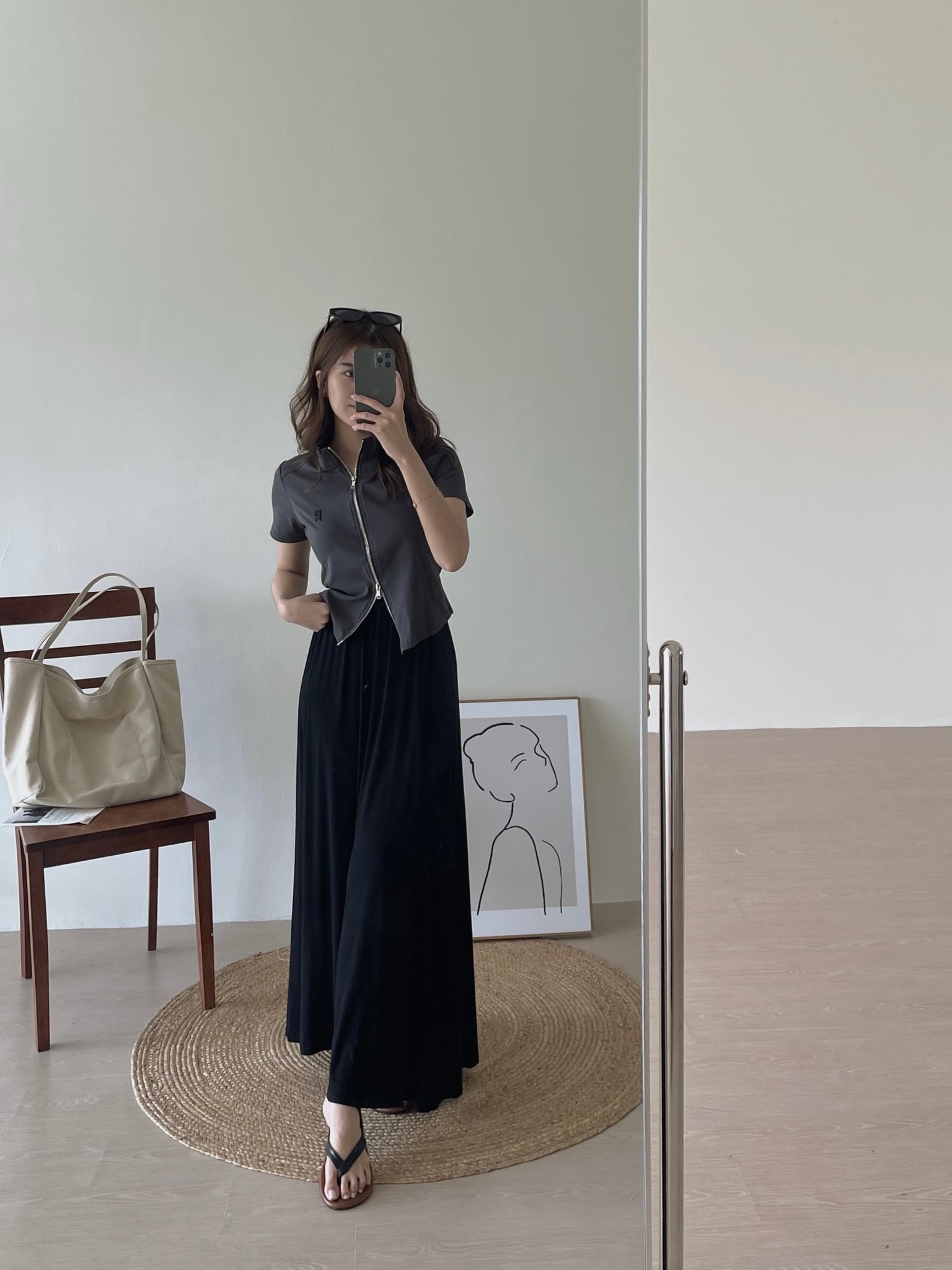 Wide Flare Maxi Skirt / 莫代尔大裙摆裙