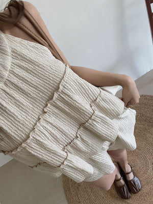 Avery Halterneck Set / 挂脖肌理感短裤套装