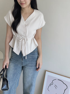 Eliss Kimono Blouse / 小众通勤收腰衬