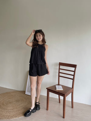 Avery Halterneck Set / 挂脖肌理感短裤套装