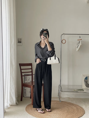 Roxane Suit Straight Leg Pants / 直筒阔腿西装裤