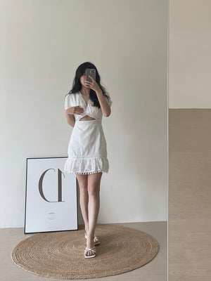 Eyelet Embroidered Cutout Dress / 挖空设计感连衣裙