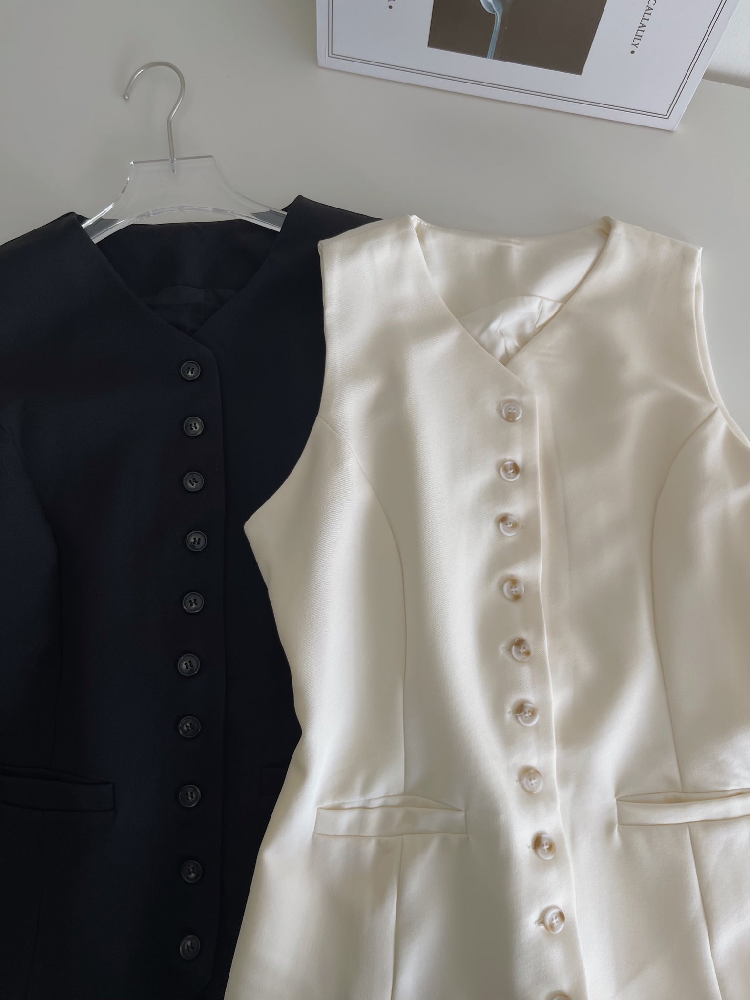 Button Up Suit Vest / 高级感西装马甲背心