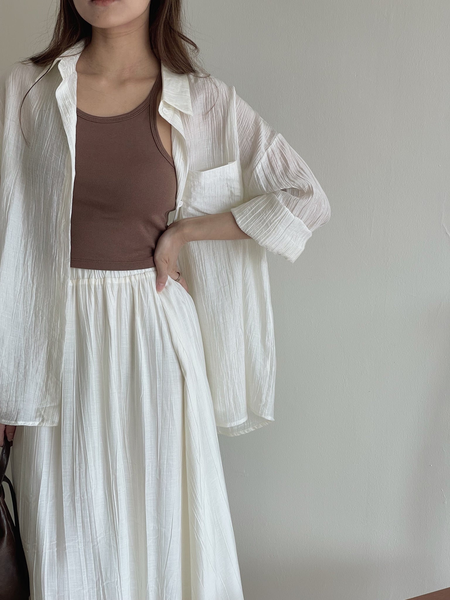 Ootd Sheer Shirt / 肌理感防晒薄衬衫