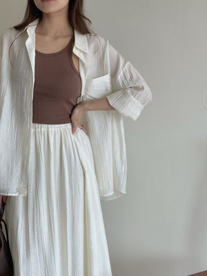 Ootd Sheer Shirt / 肌理感防晒薄衬衫