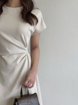 Casual Side Knot Dress / 收腰系带休闲裙