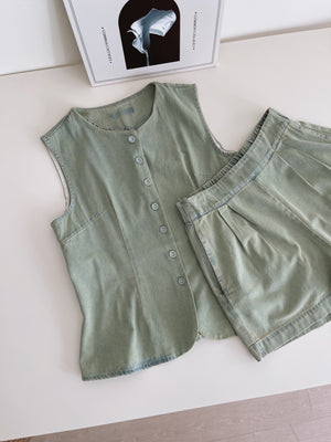 Marceline Denim Set / 老钱风宽松牛仔套装