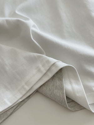Contrast Neckline Tee / 撞色领口字母T恤