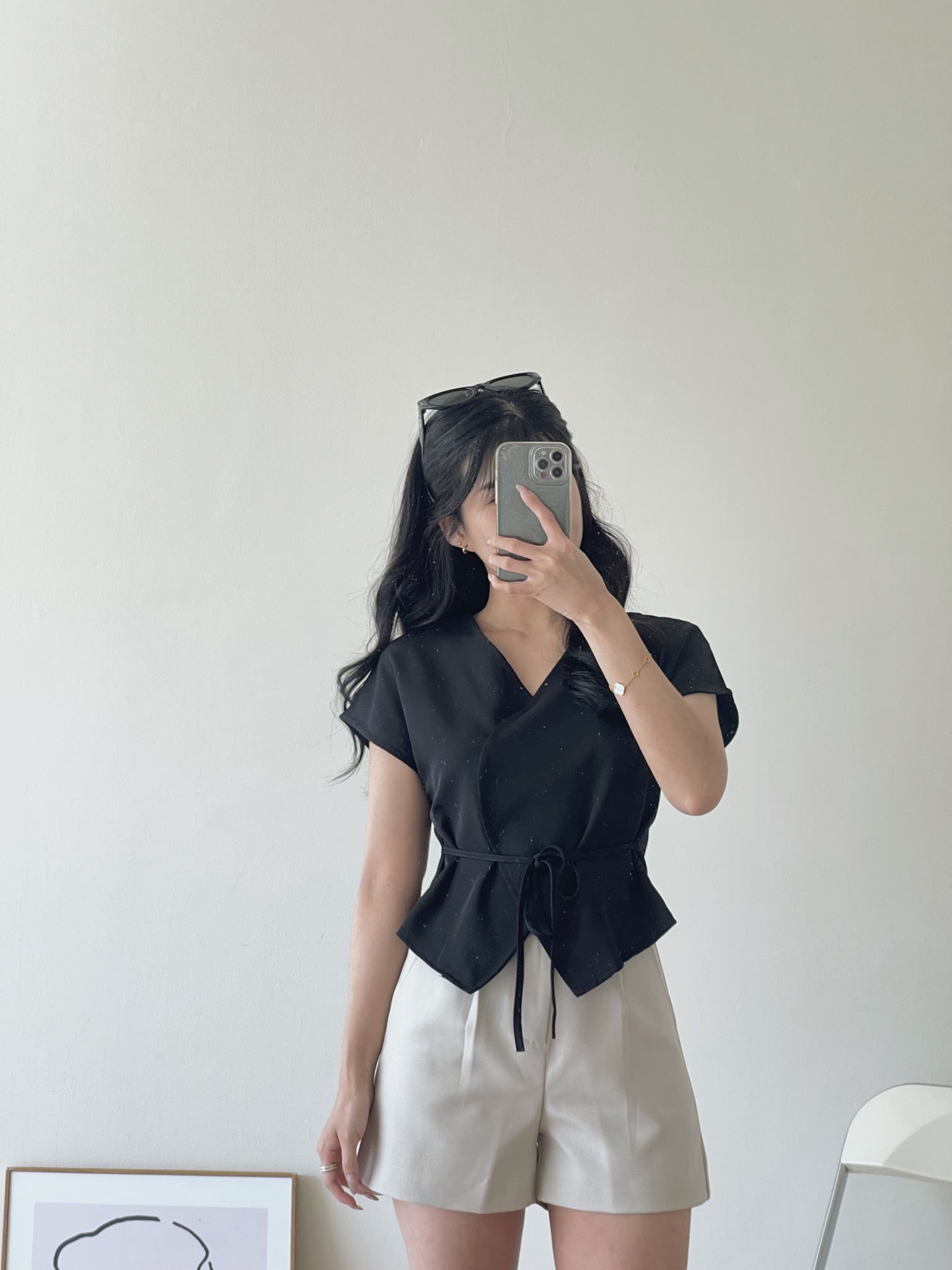Eliss Kimono Blouse / 小众通勤收腰衬