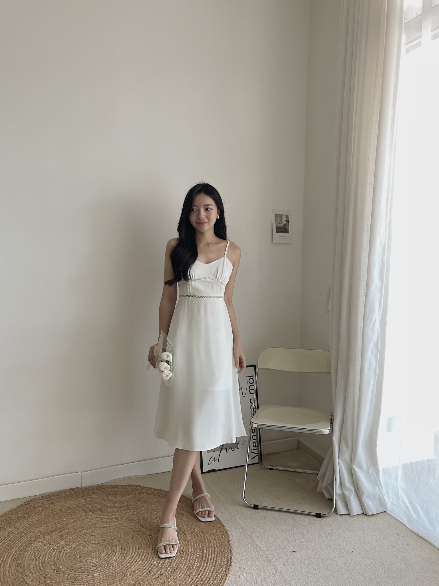 Elliana Midi Dress / 气质镂空吊带裙